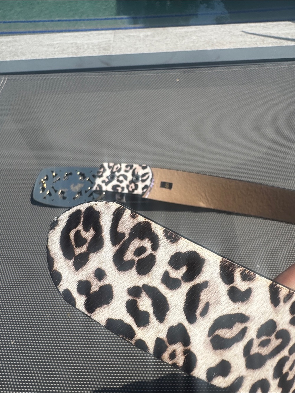 Leopard Print Belt with Ornate Gold Buckle - Picture 3 of 9
